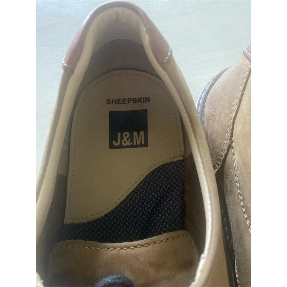 Johnston & Murphy Men's McGuffey Tan Oiled Full Grain‎ Shoes - Brown - Size 10.5